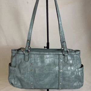 Relic Alligator Texture Blue/Gray Purse